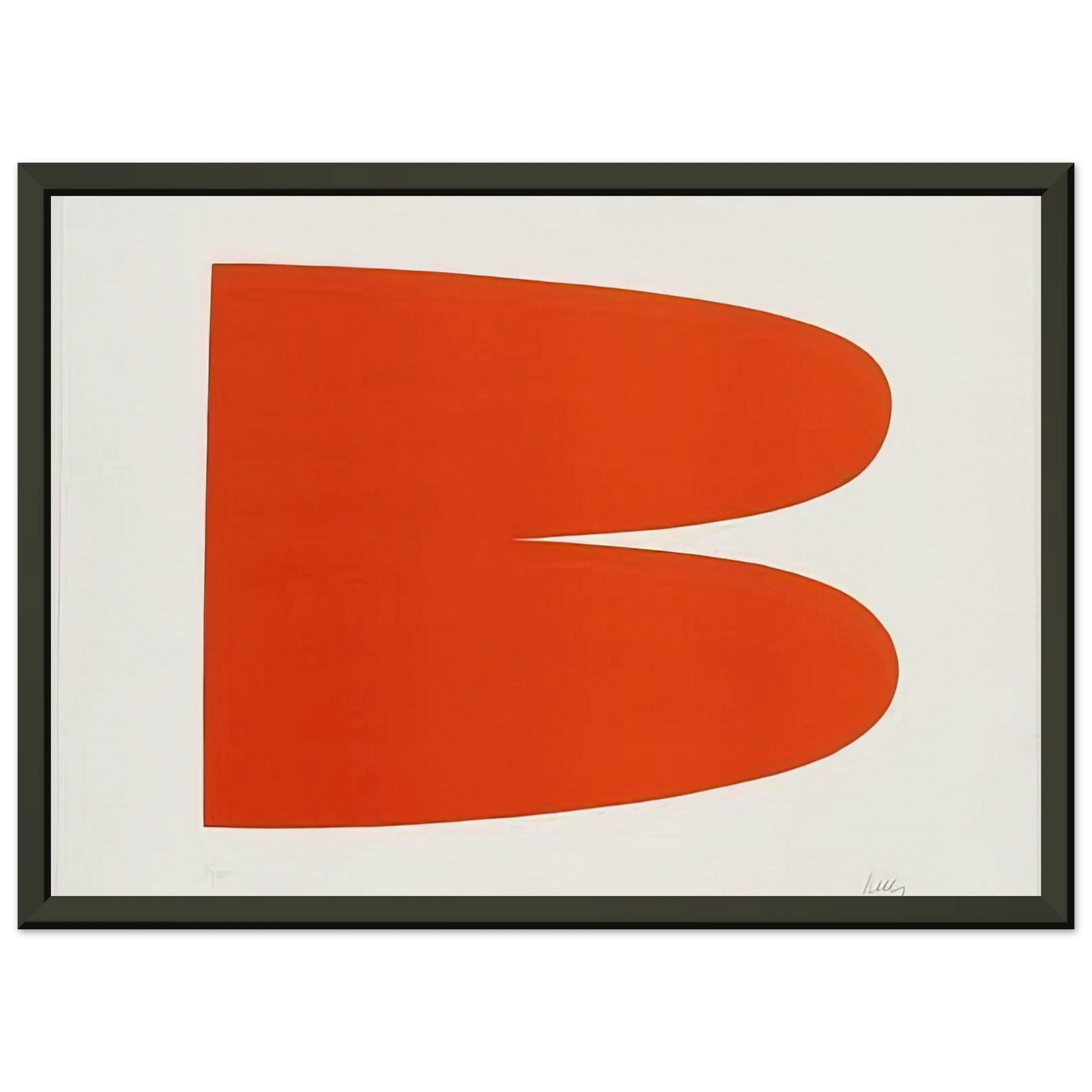 Ellsworth Kelly  RedOrange from the Suite of TwentySeven Color Lithographs Framed Art Print  - Aluminum Frame - 60x80 cm / 24x32 inches
