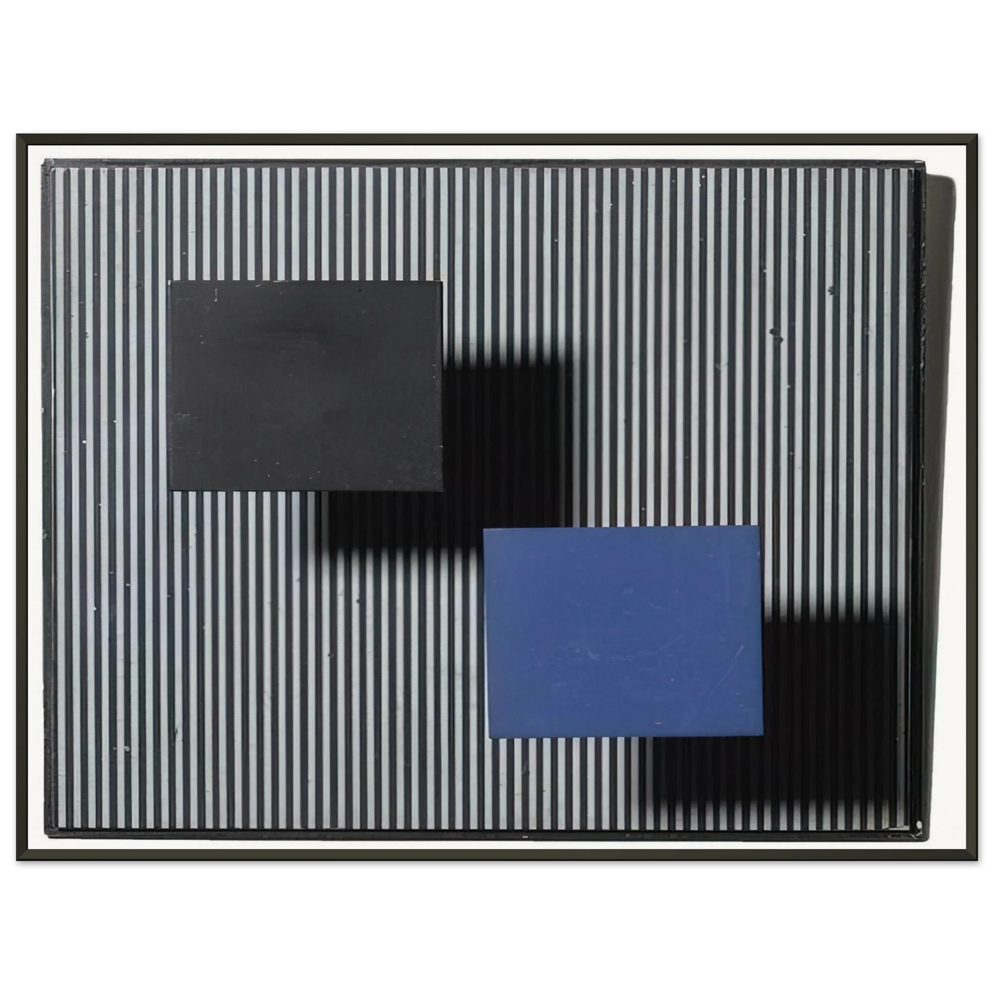 Jesus Rafael Soto  DOS CUADRITOS Framed Art Print  - Aluminum Frame - 70x100 cm / 28x40 inches