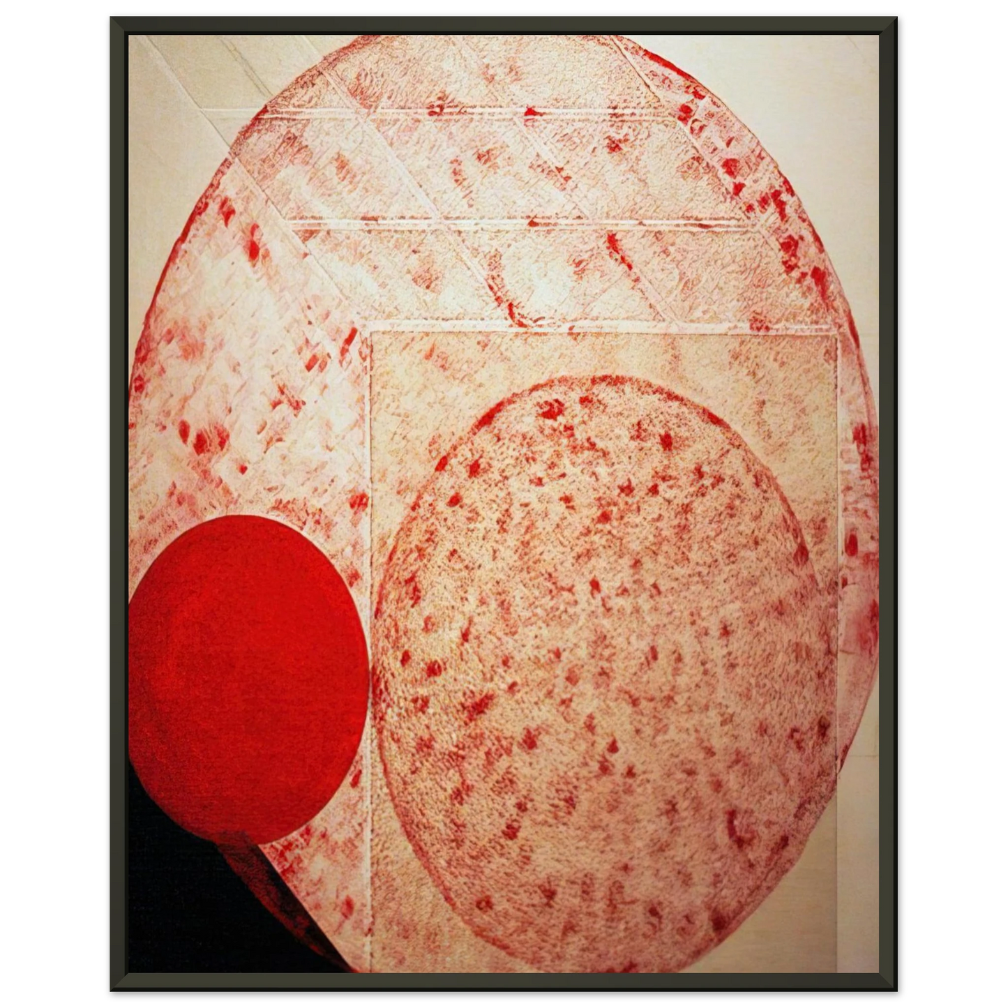Lygia Pape  Painting Red  1987 Framed Art Print  - Aluminum Frame - 60x80 cm / 24x32 inches