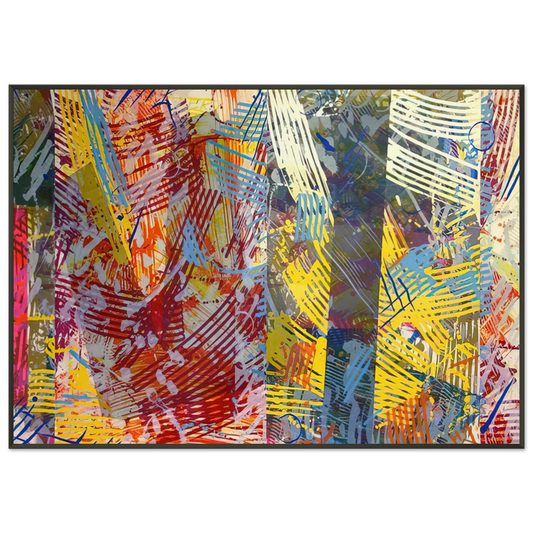 Sam Gilliam  Pretty Boxes Framed Art Print  - Aluminum Frame - 21x29.7 cm / 8x12"