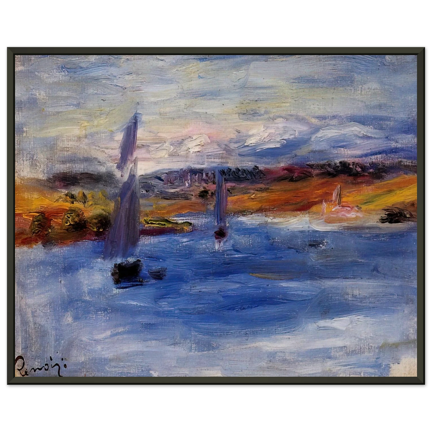 PierreAuguste Renoir  Sailboats Framed Art Print  - Aluminum Frame - 60x80 cm / 24x32 inches
