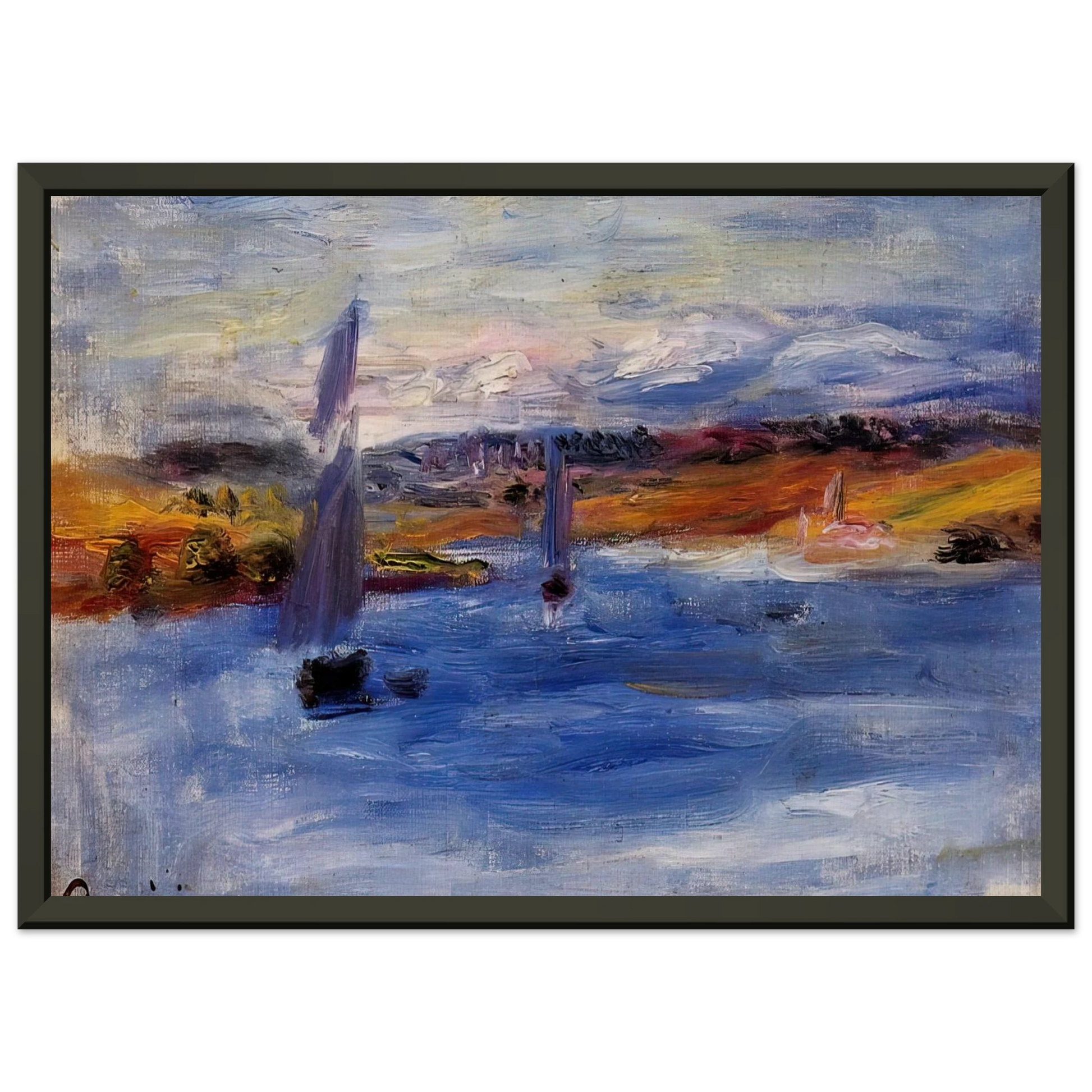 PierreAuguste Renoir  Sailboats Framed Art Print  - Aluminum Frame - 40x50 cm / 16x20 inches