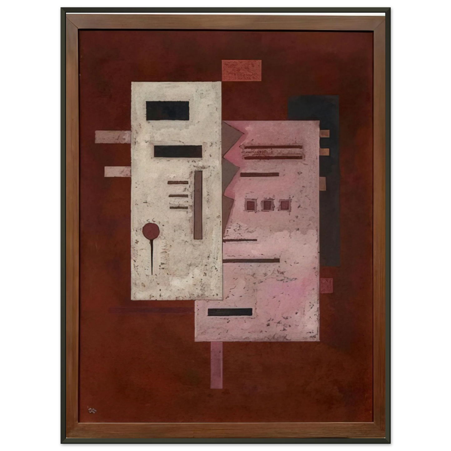 Wassily Kandinsky  SOFT ROUGHNESS 1933 Framed Art Print  - Aluminum Frame - 60x80 cm / 24x32 inches