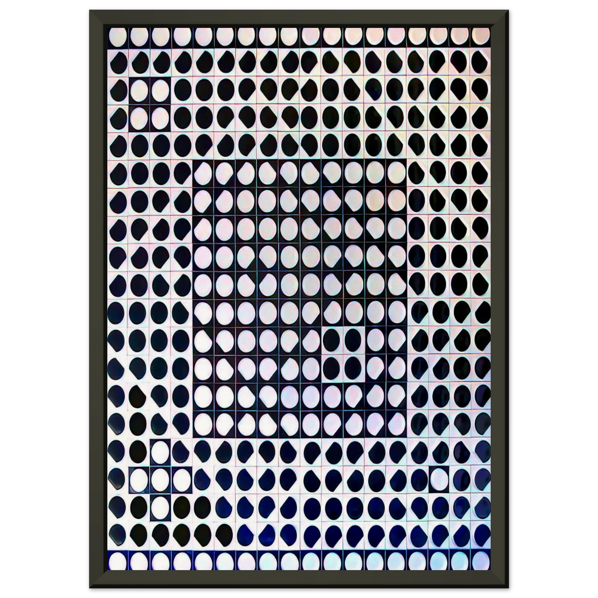 Victor Vasarely  Caopeo  1964 Framed Art Print  - Aluminum Frame - 70x100 cm / 28x40 inches