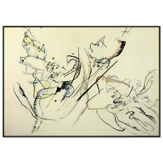 Wassily Kandinsky  UNTITLED Framed Art Print  - Aluminum Frame - 21x29.7 cm / 8x12"