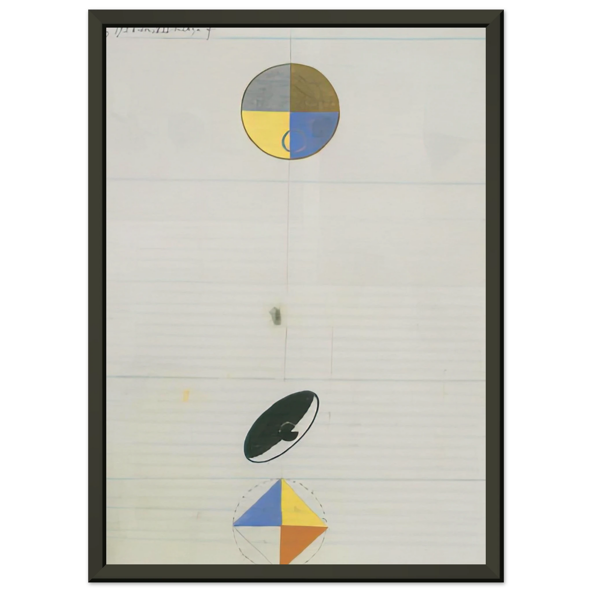 Hilma af Klint  SERIES NO VII NO 3F 1920 Framed Art Print  - Aluminum Frame - 40x50 cm / 16x20 inches