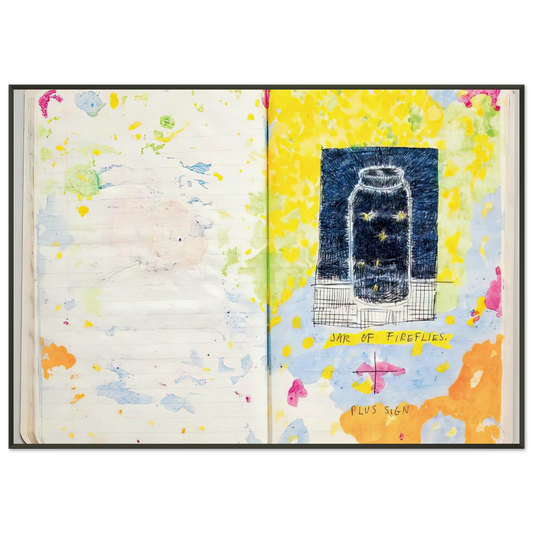 Paul Thek  Untitled Composition notebook detail  1977 Framed Art Print  - Aluminum Frame - 21x29.7 cm / 8x12"