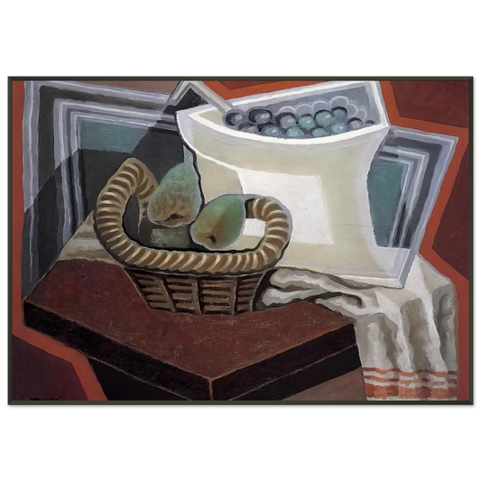 Juan Gris  THE BASKET OF PEARS 1925 Framed Art Print  - Aluminum Frame - 21x29.7 cm / 8x12"