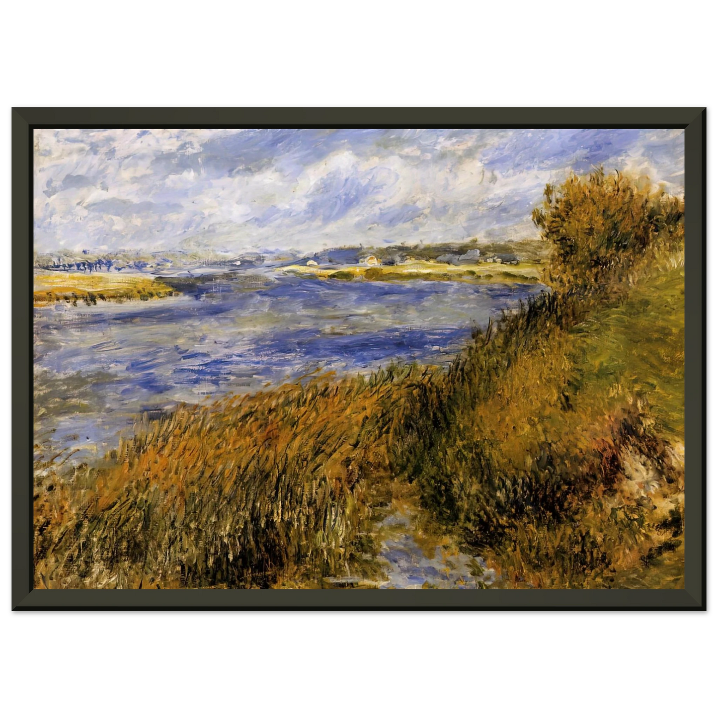 PierreAuguste Renoir  The Banks of the Seine at Champrosay Framed Art Print  - Aluminum Frame - 60x80 cm / 24x32 inches