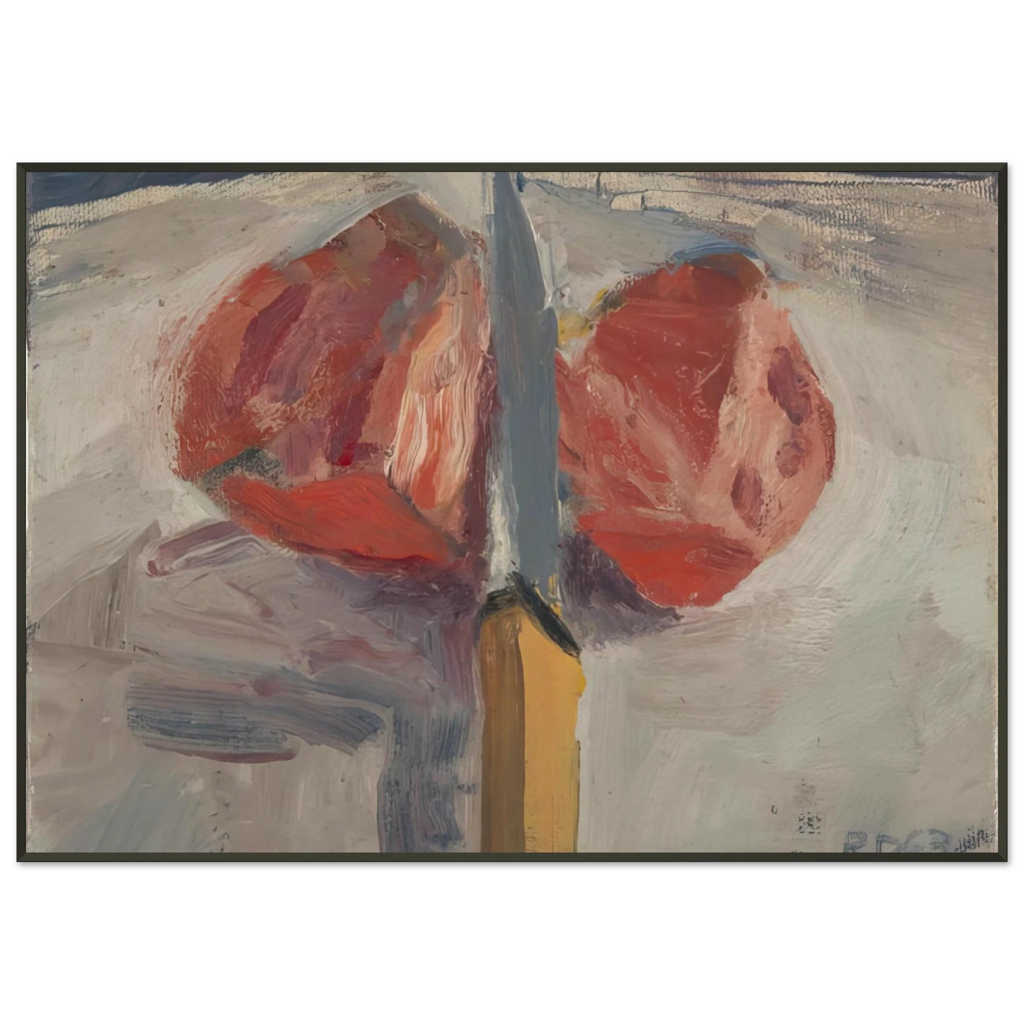 Richard Diebenkorn  Tomato and Knife Framed Art Print  - Aluminum Frame - 21x29.7 cm / 8x12"