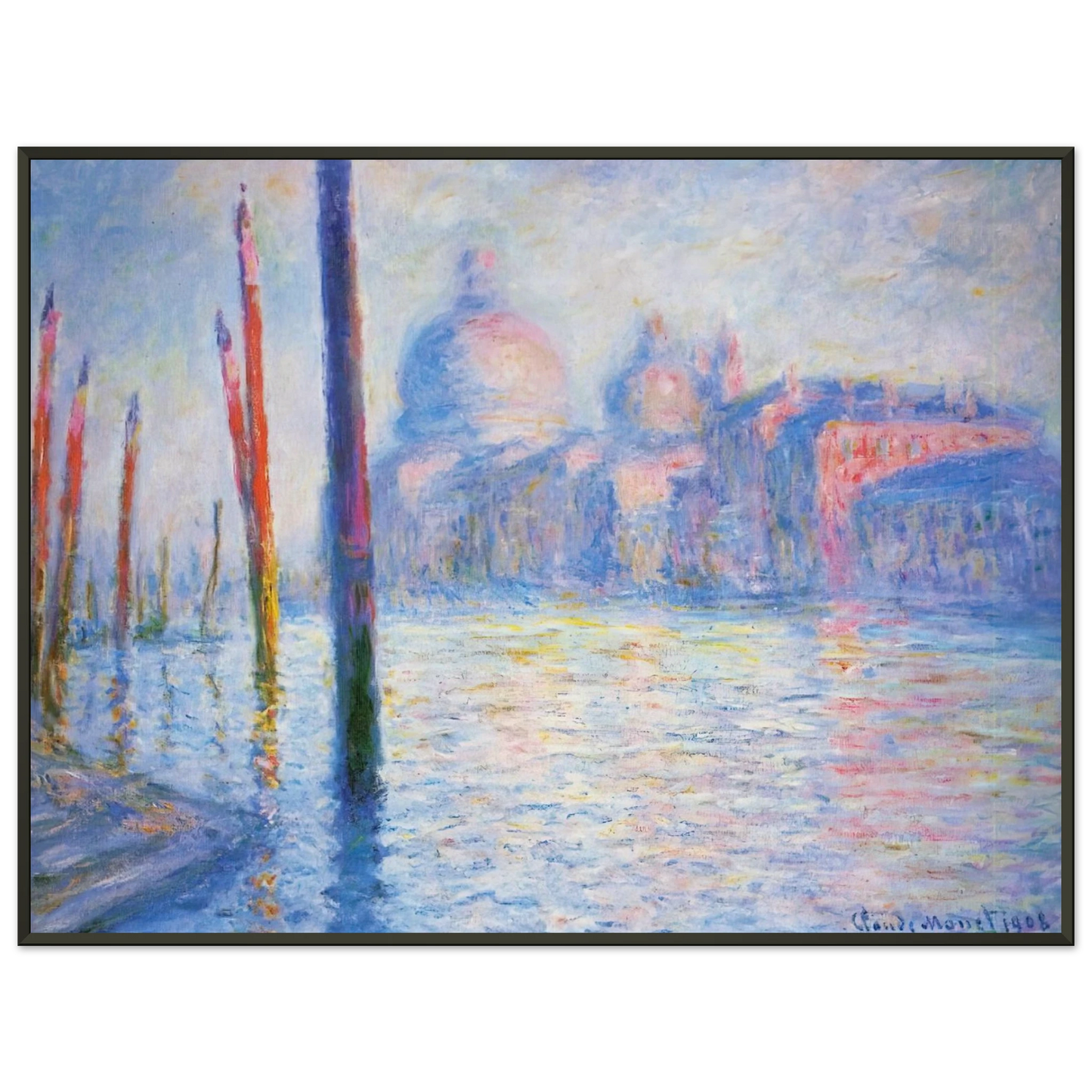 claude monet  The Grand Canal 02 Framed Art Print  - Aluminum Frame - 60x80 cm / 24x32 inches