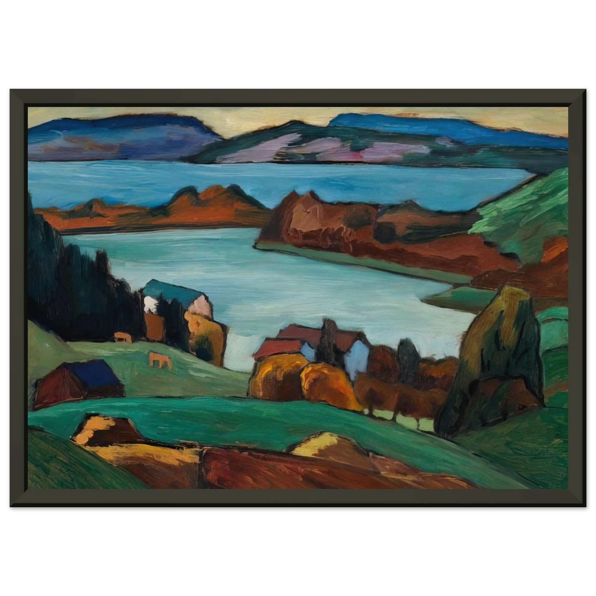 Gabriele Munter  STAFFELSEE 1934 Framed Art Print  - Aluminum Frame - 70x100 cm / 28x40 inches