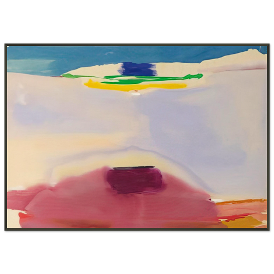 Helen Frankenthaler  Leveling  1973 Framed Art Print  - Aluminum Frame - 21x29.7 cm / 8x12"