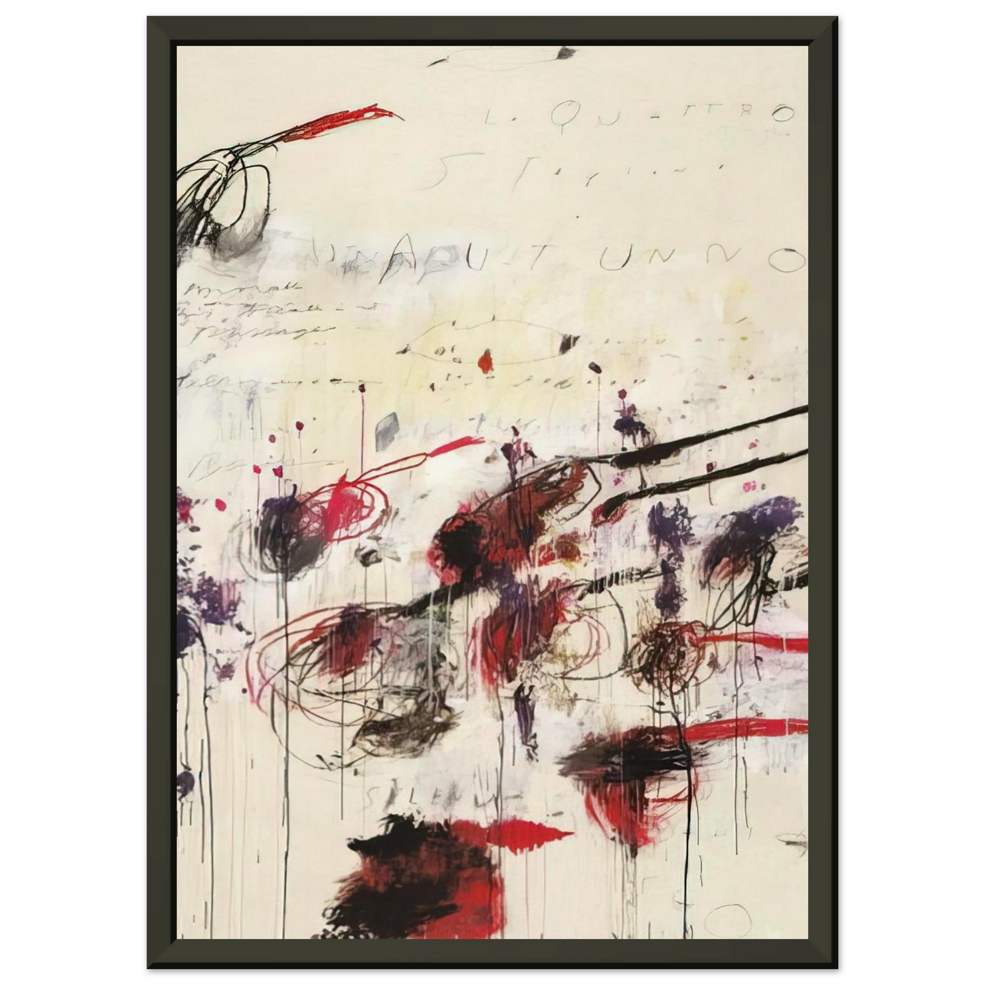Cy Twombly  Quattro stagioni I Autunno Framed Art Print  - Aluminum Frame - 40x50 cm / 16x20 inches
