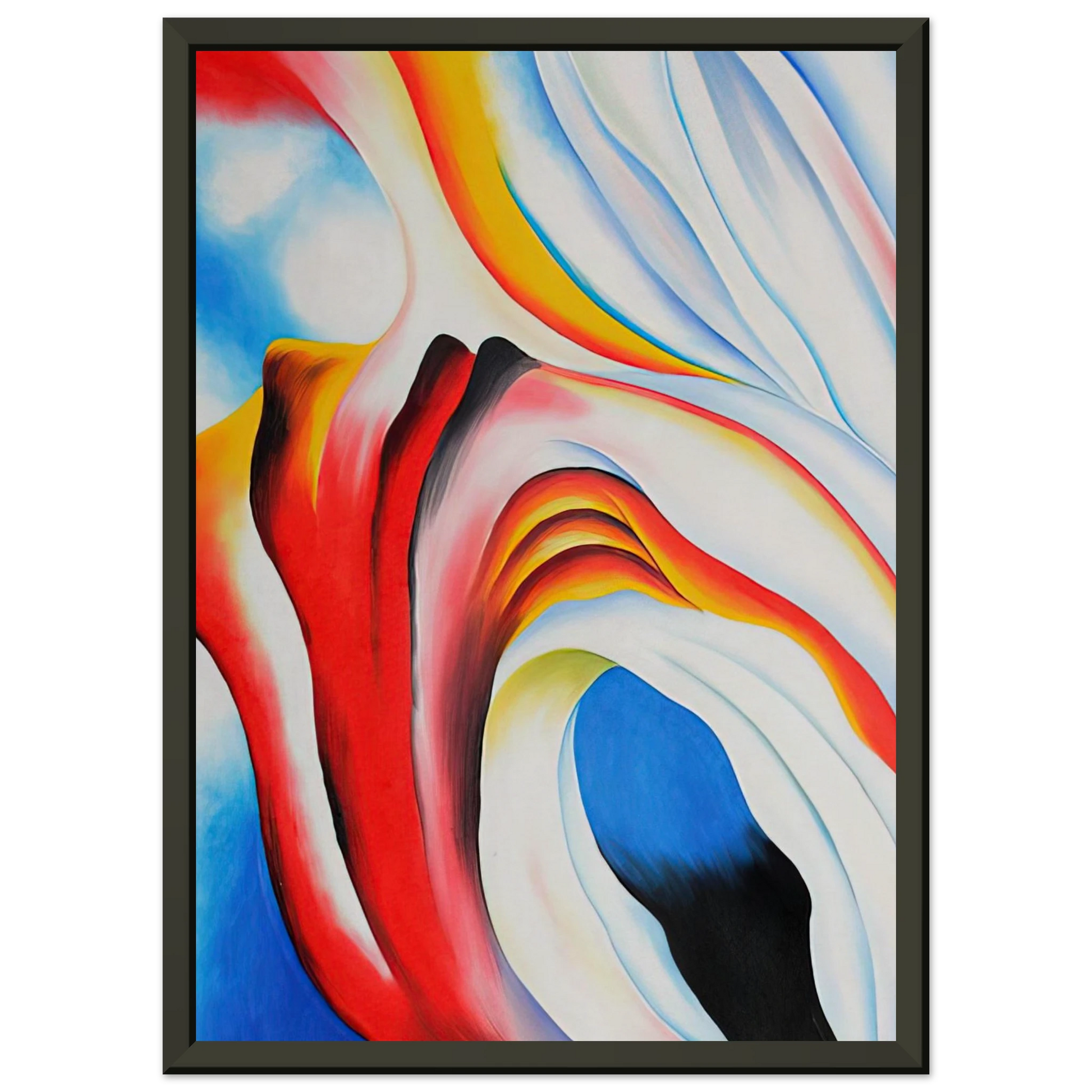 Georgia OKeeffe  Music Pink and Blue Framed Art Print  - Aluminum Frame - 60x80 cm / 24x32 inches