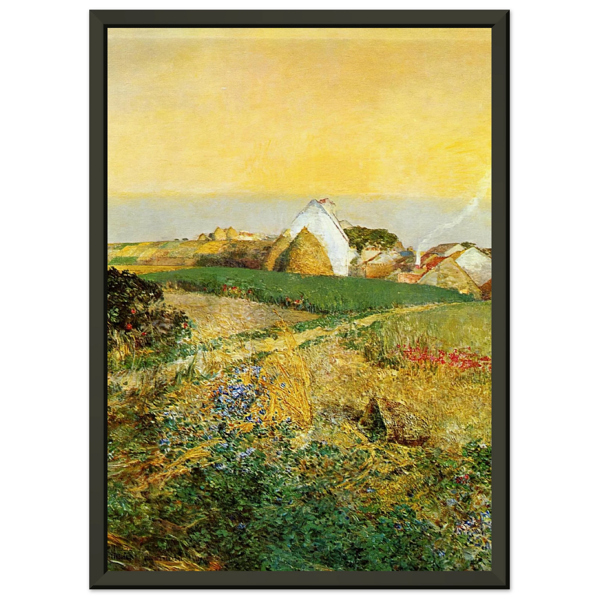 Childe Hassam  VillersleBel aka The Enchanted Hour Framed Art Print  - Aluminum Frame - 70x100 cm / 28x40 inches
