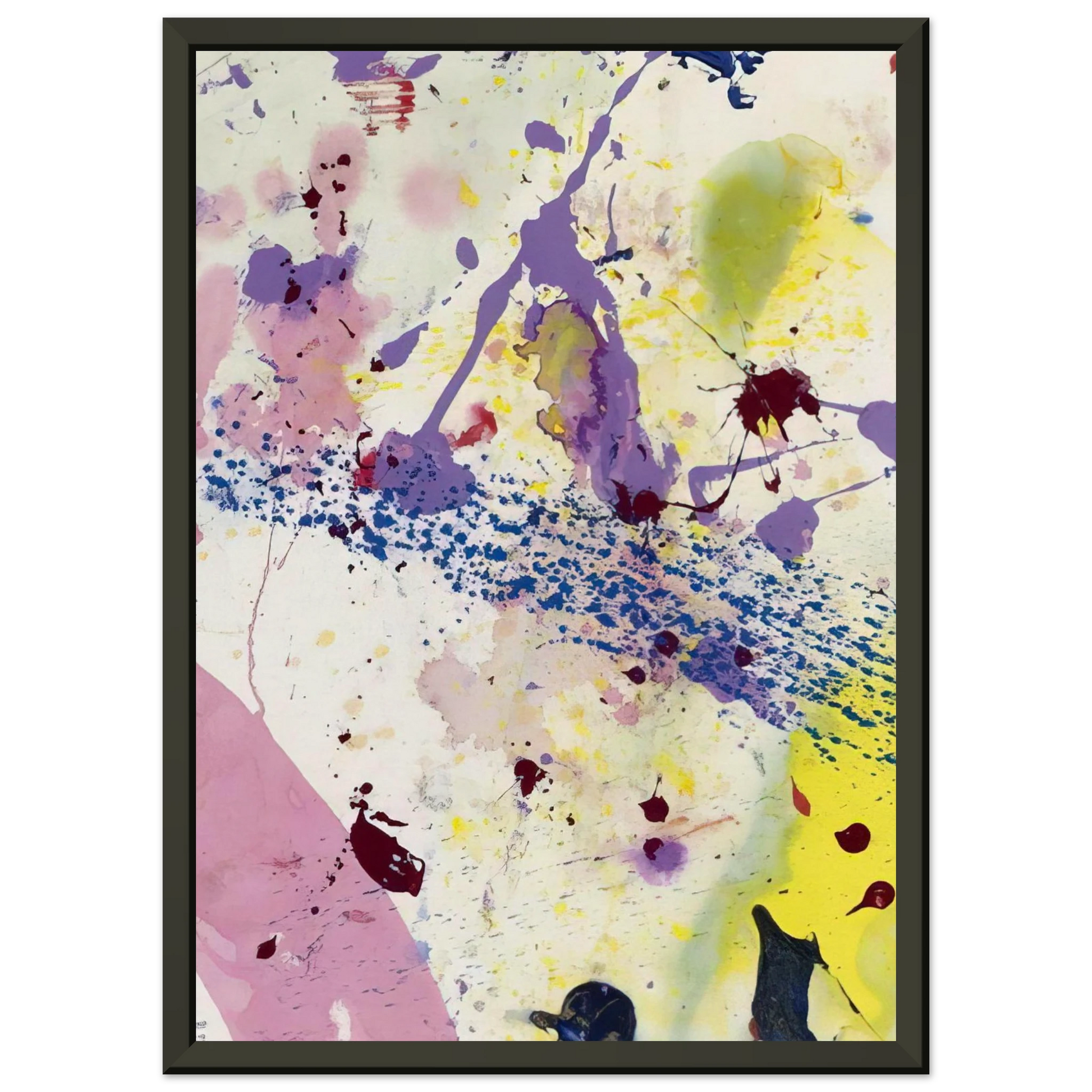 Sam Francis  Untitled  SF 90342  Framed Art Print  - Aluminum Frame - 40x50 cm / 16x20 inches