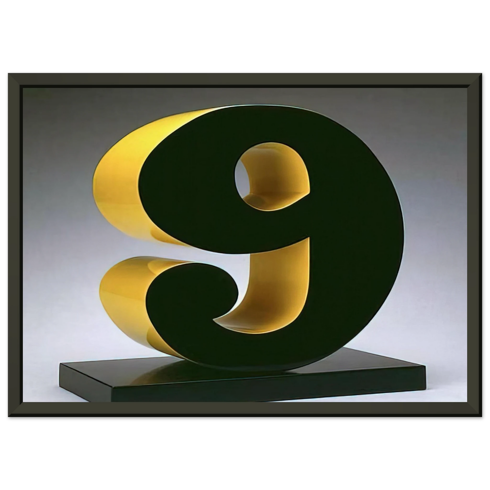 Robert Indiana  Nine Framed Art Print  - Aluminum Frame - 60x80 cm / 24x32 inches