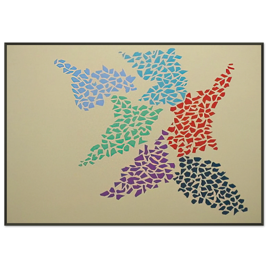 Robert Goodnough  Confetti Pattern  1973 Framed Art Print  - Aluminum Frame - 21x29.7 cm / 8x12"
