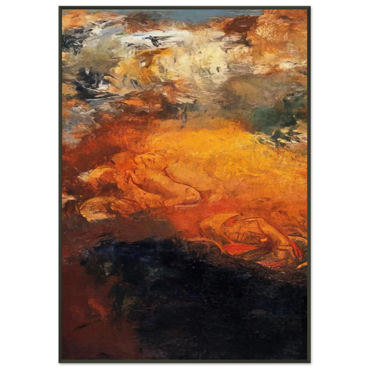 Odilon Redon  APOLLO S CHARIOT Framed Art Print  - Aluminum Frame - 21x29.7 cm / 8x12"