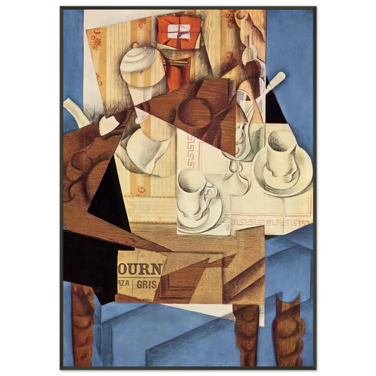 Juan Gris  BREAKFAST 1914 Framed Art Print  - Aluminum Frame - 21x29.7 cm / 8x12"