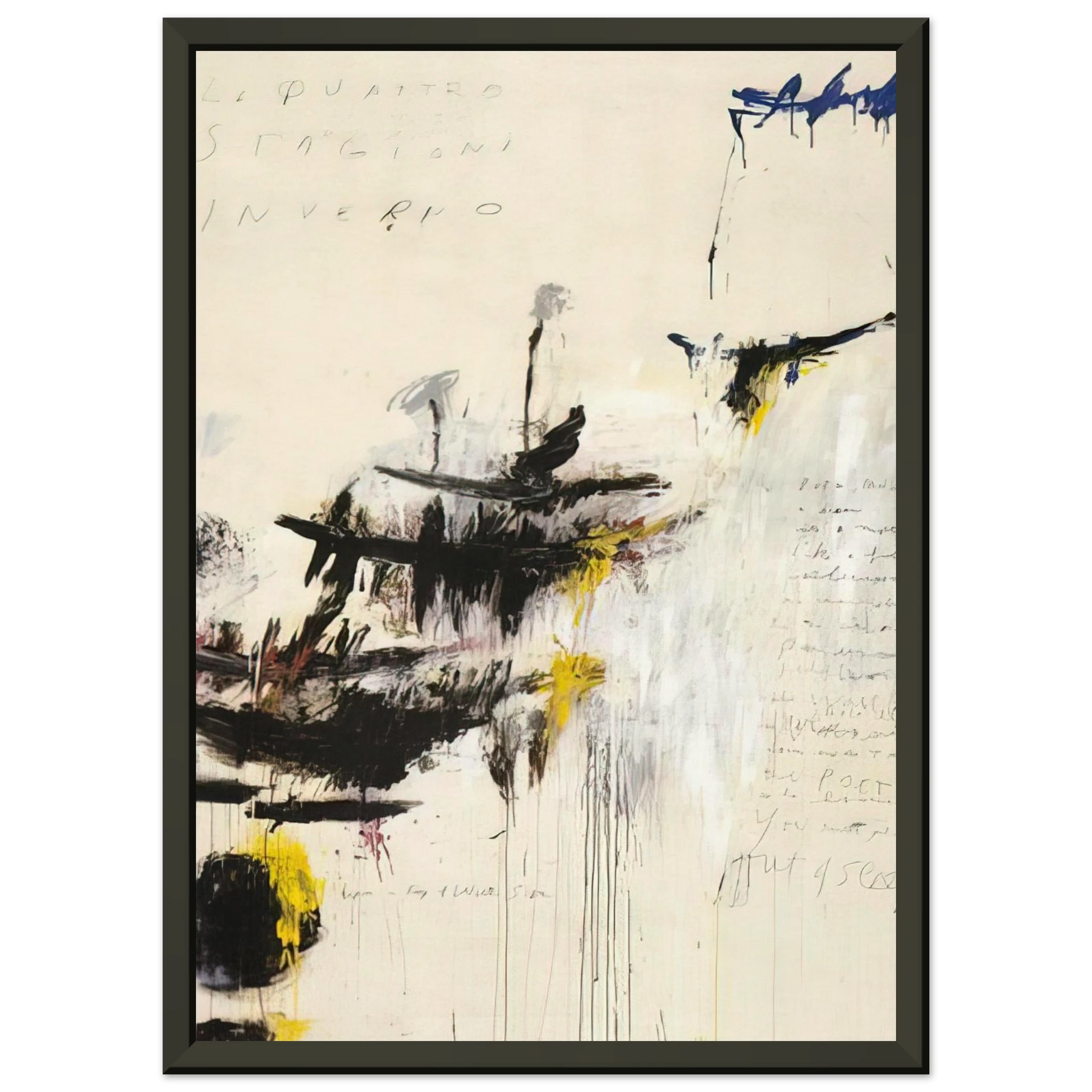Cy Twombly  Quattro stagioni I Inverno Framed Art Print  - Aluminum Frame - 40x50 cm / 16x20 inches