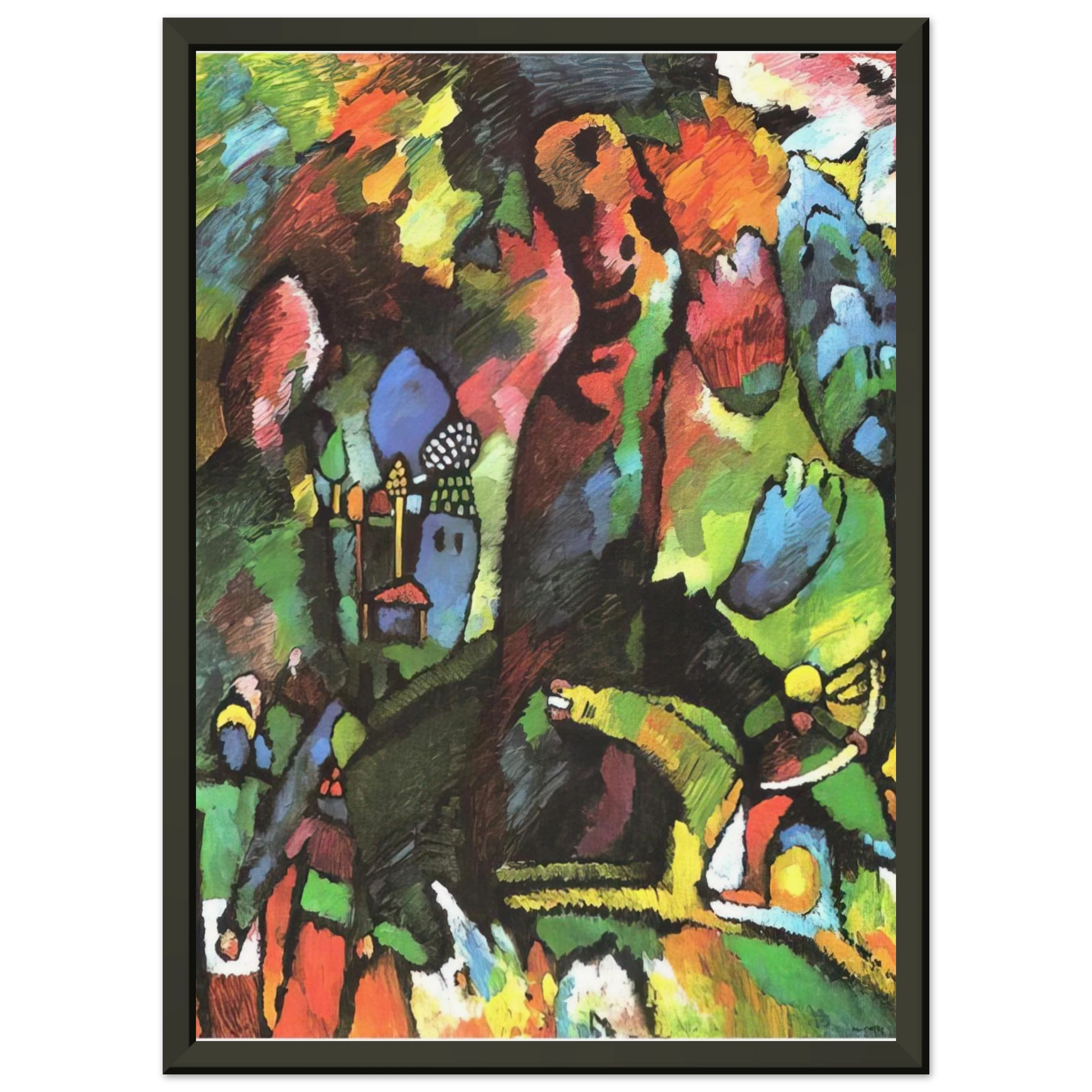 Wassily Kandinsky  PICTURE WITH ARCHER 1909 Framed Art Print  - Aluminum Frame - 60x80 cm / 24x32 inches