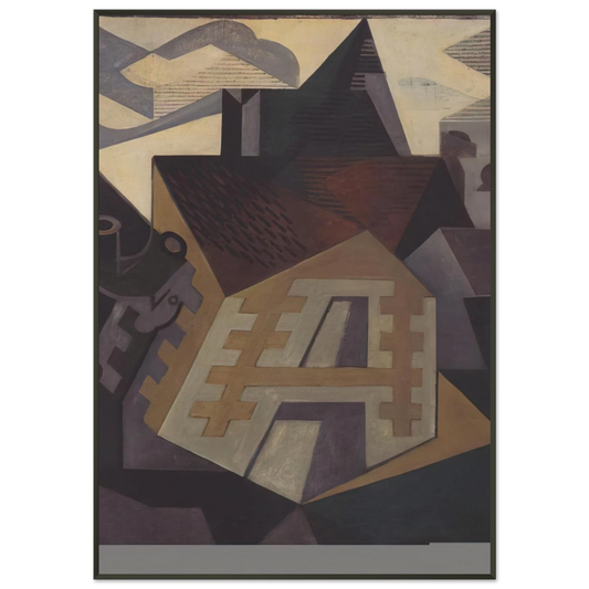 Juan Gris  LANDSCAPE AT BEAULIEU 1918 Framed Art Print  - Aluminum Frame - 21x29.7 cm / 8x12"