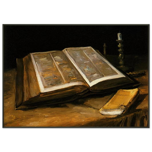 Vincent van Gogh  Still Life with Bible Framed Art Print  - Aluminum Frame - 21x29.7 cm / 8x12"