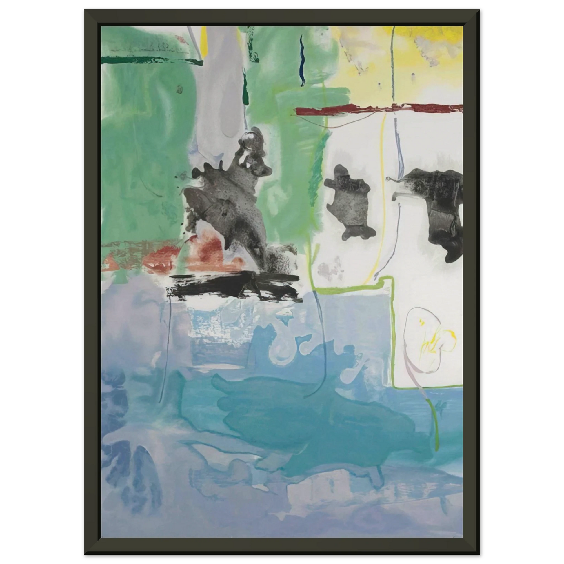 Helen Frankenthaler  West Wind  1997 Framed Art Print  - Aluminum Frame - 60x80 cm / 24x32 inches