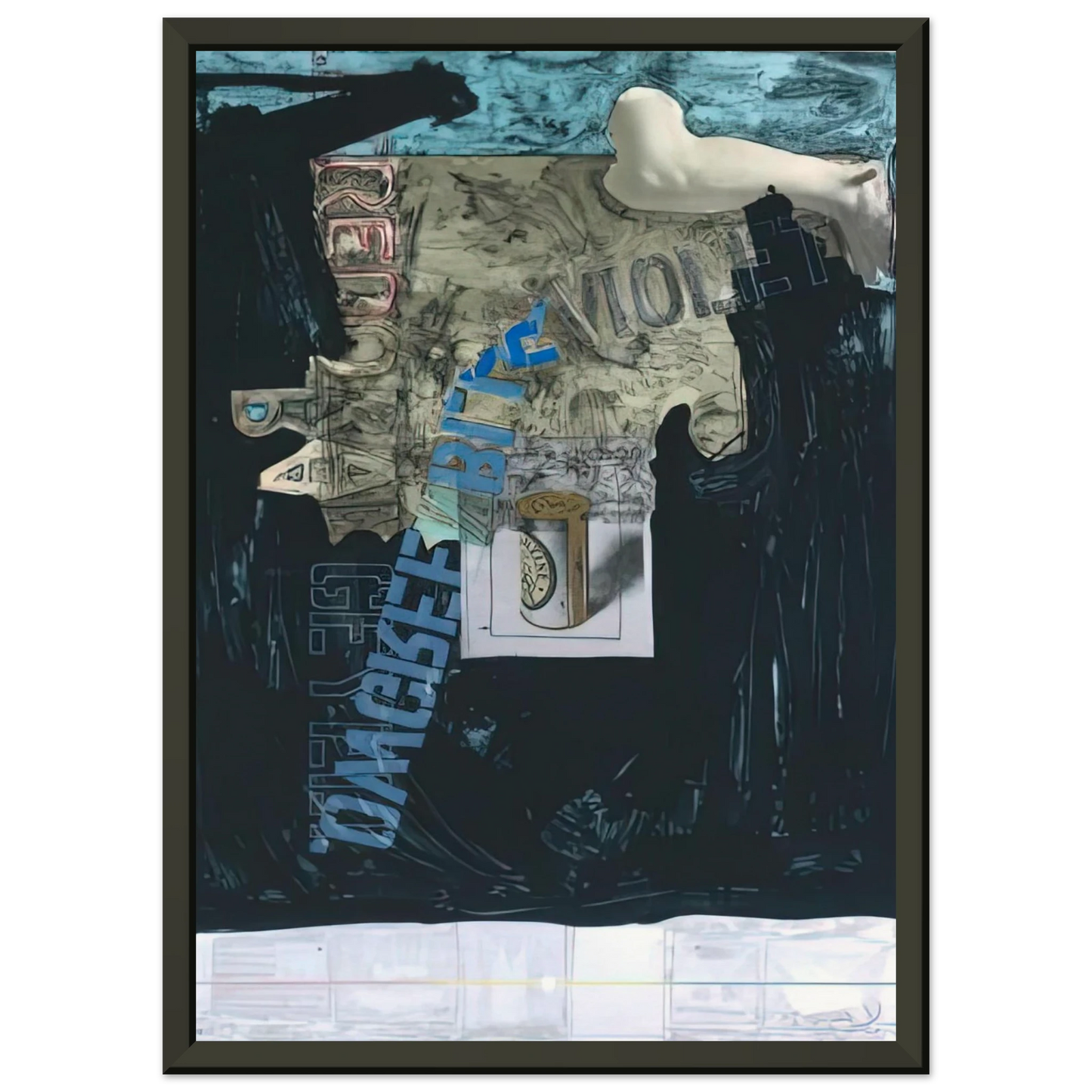 Jasper Johns  DECOY 1971 Framed Art Print  - Aluminum Frame - 60x80 cm / 24x32 inches