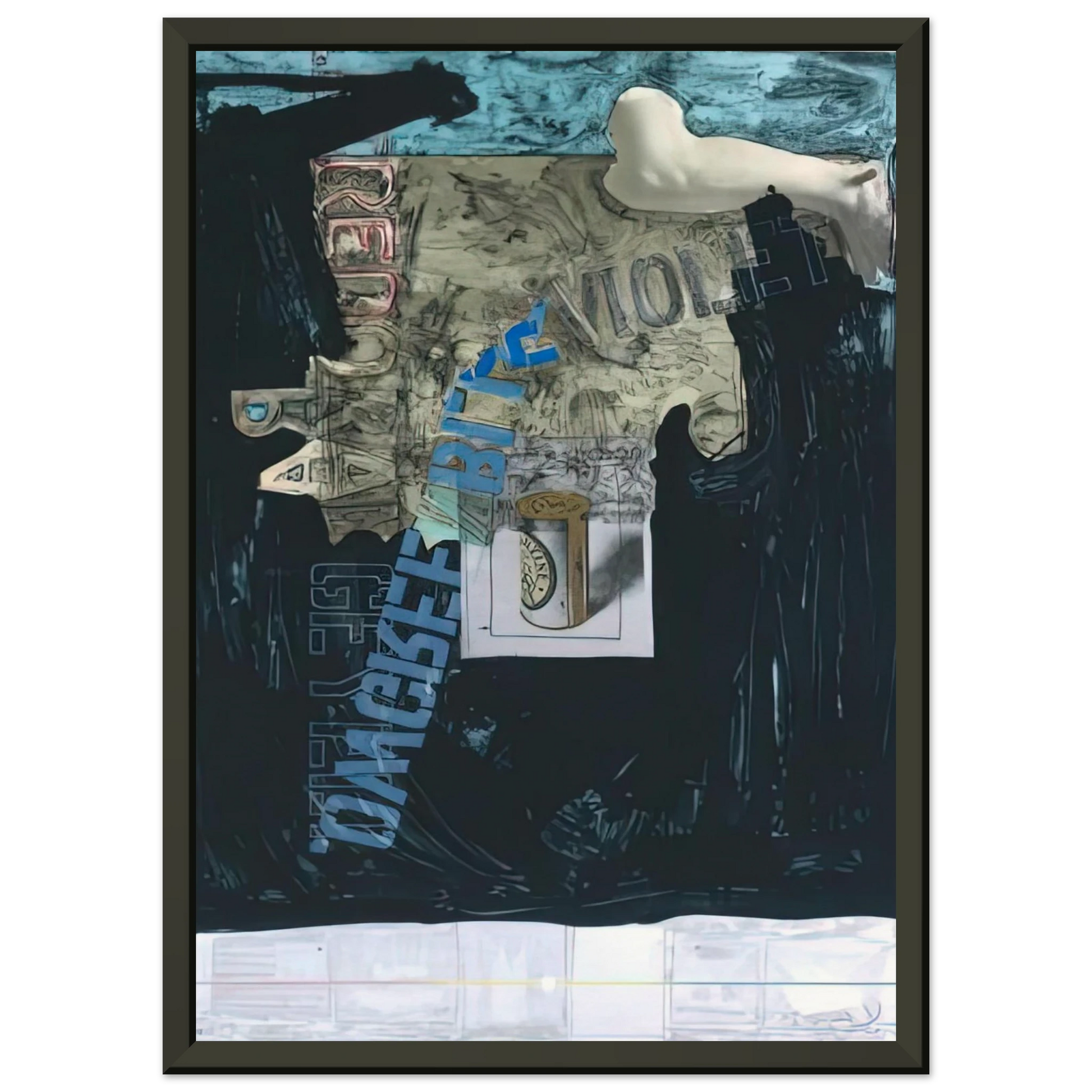 Jasper Johns  DECOY 1971 Framed Art Print  - Aluminum Frame - 60x80 cm / 24x32 inches