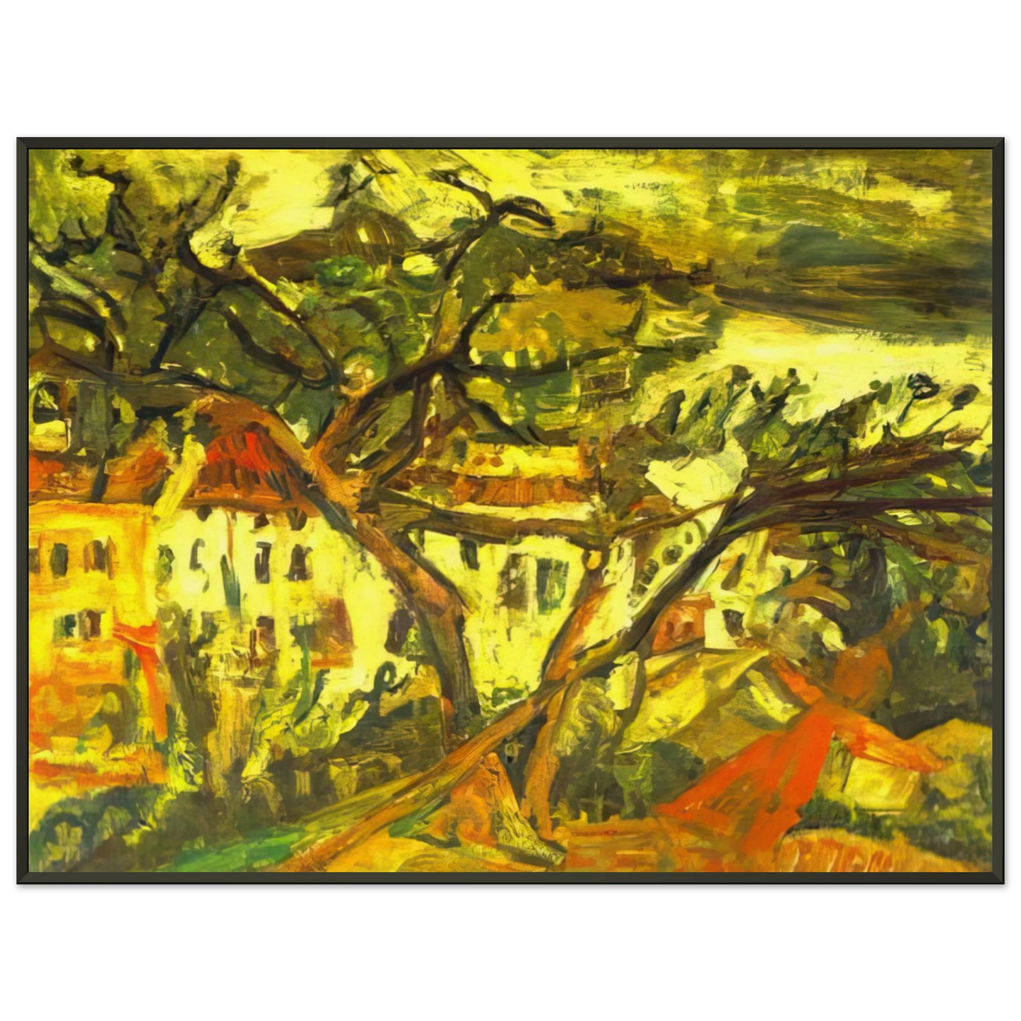 Chaim Soutine  LANDSCAPE OF THE SOUTH OF FRANCE Framed Art Print  - Aluminum Frame - 40x50 cm / 16x20 inches