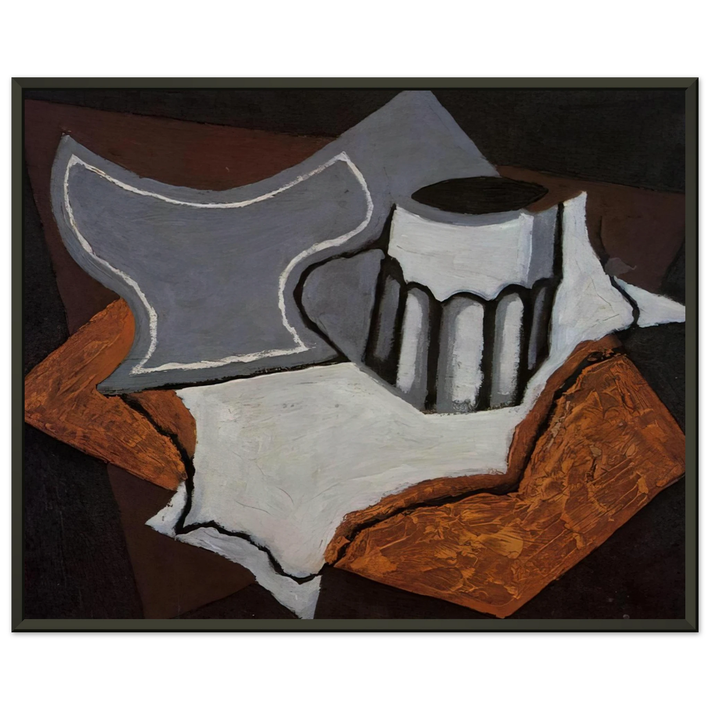 Juan Gris  THE GOBLET 1927 Framed Art Print  - Aluminum Frame - 70x100 cm / 28x40 inches