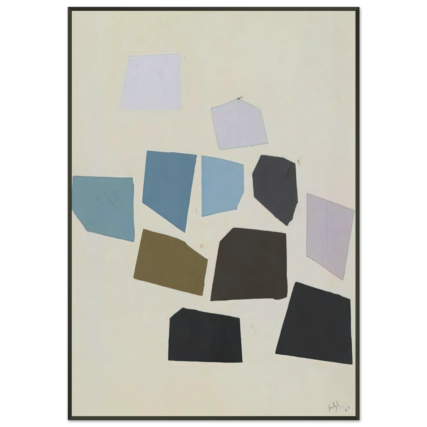Robert Goodnough  Abstraction  PostPainterly Abstraction Framed Art Print  - Aluminum Frame - 21x29.7 cm / 8x12"