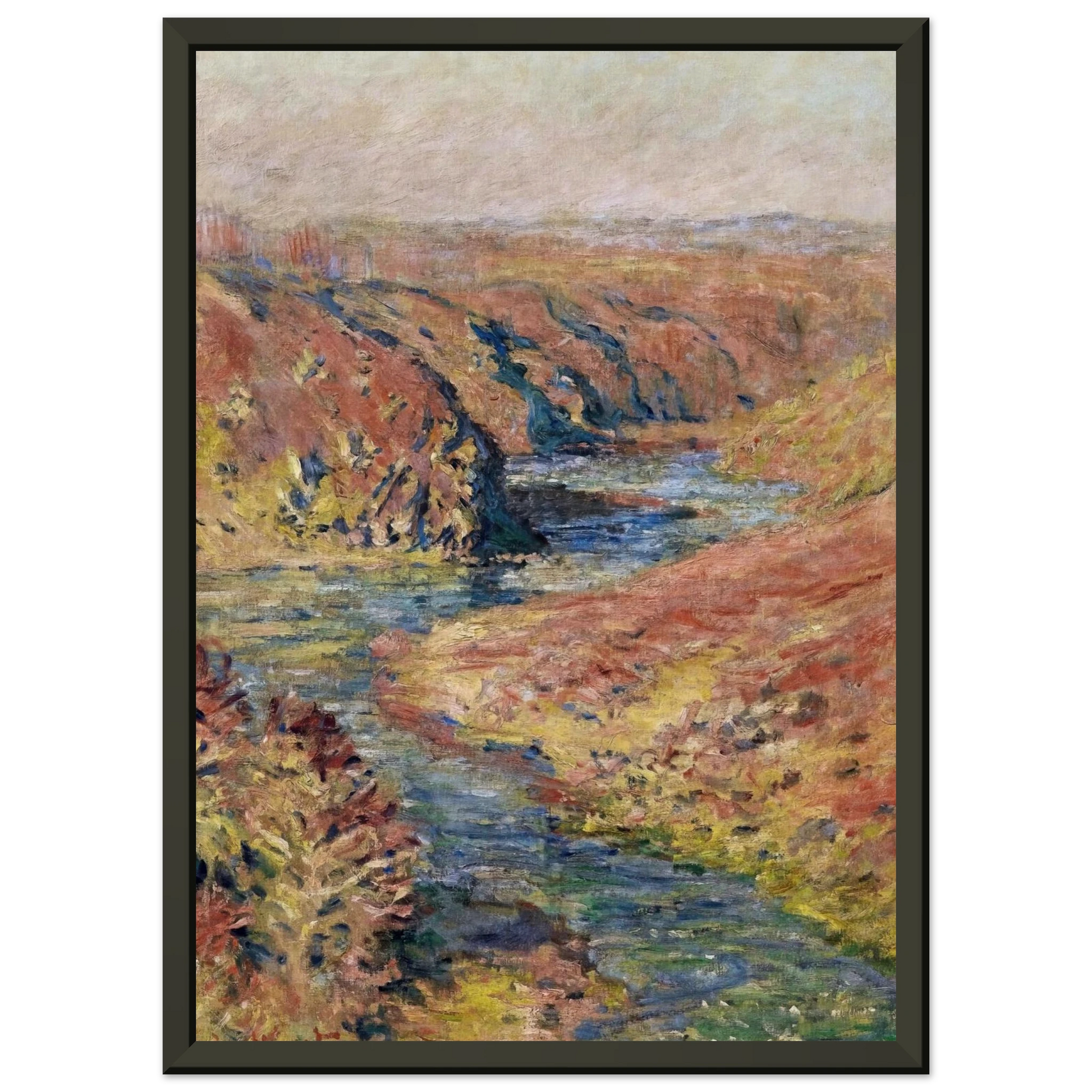 claude monet  The Valley of Creuse at Fresselines Framed Art Print  - Aluminum Frame - 60x80 cm / 24x32 inches