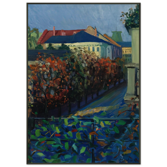 Gabriele Munter  BLICK AUS DER BONNER WOHNUNG Framed Art Print  - Aluminum Frame - 21x29.7 cm / 8x12"