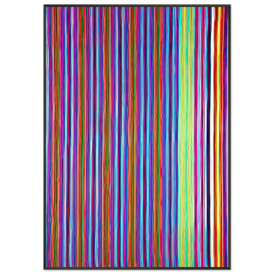 Gene Davis  Gothic Jab  1968 Framed Art Print  - Aluminum Frame - 21x29.7 cm / 8x12"