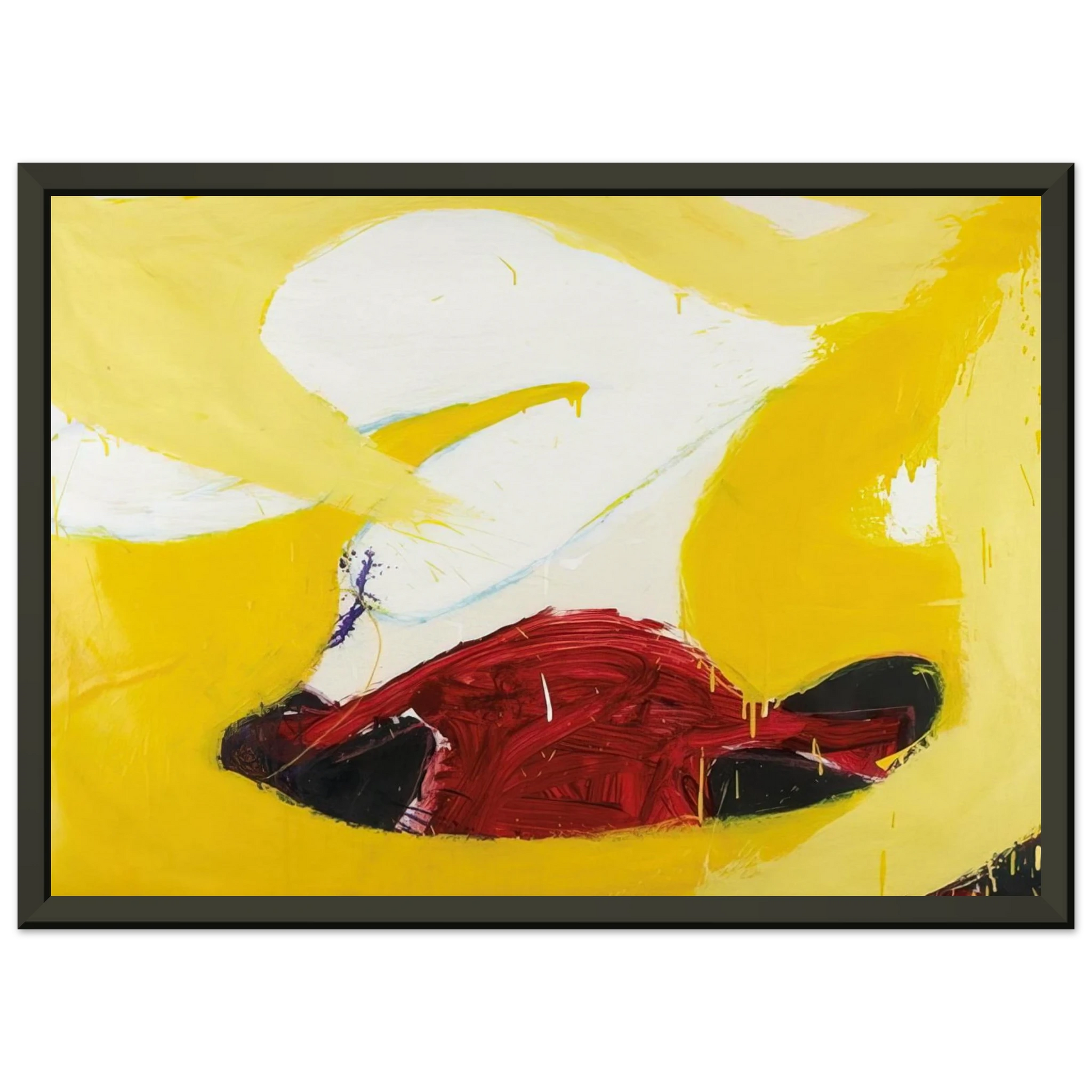 Norman Bluhm  Untitled  1972 Framed Art Print  - Aluminum Frame - 40x50 cm / 16x20 inches