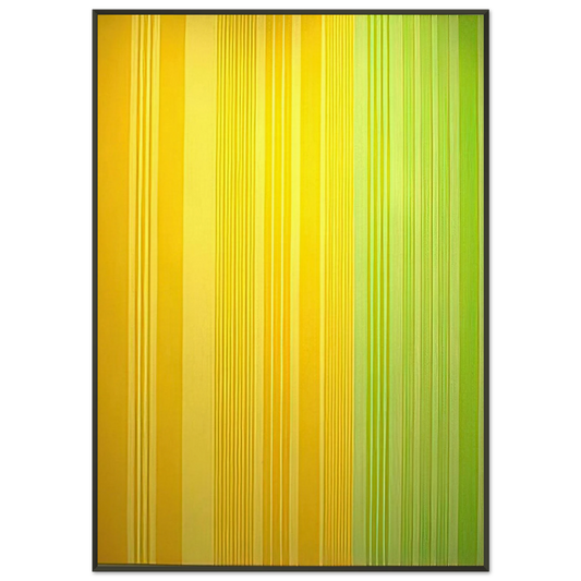 Gene Davis  LimeLemon  1970 Framed Art Print  - Aluminum Frame - 21x29.7 cm / 8x12"
