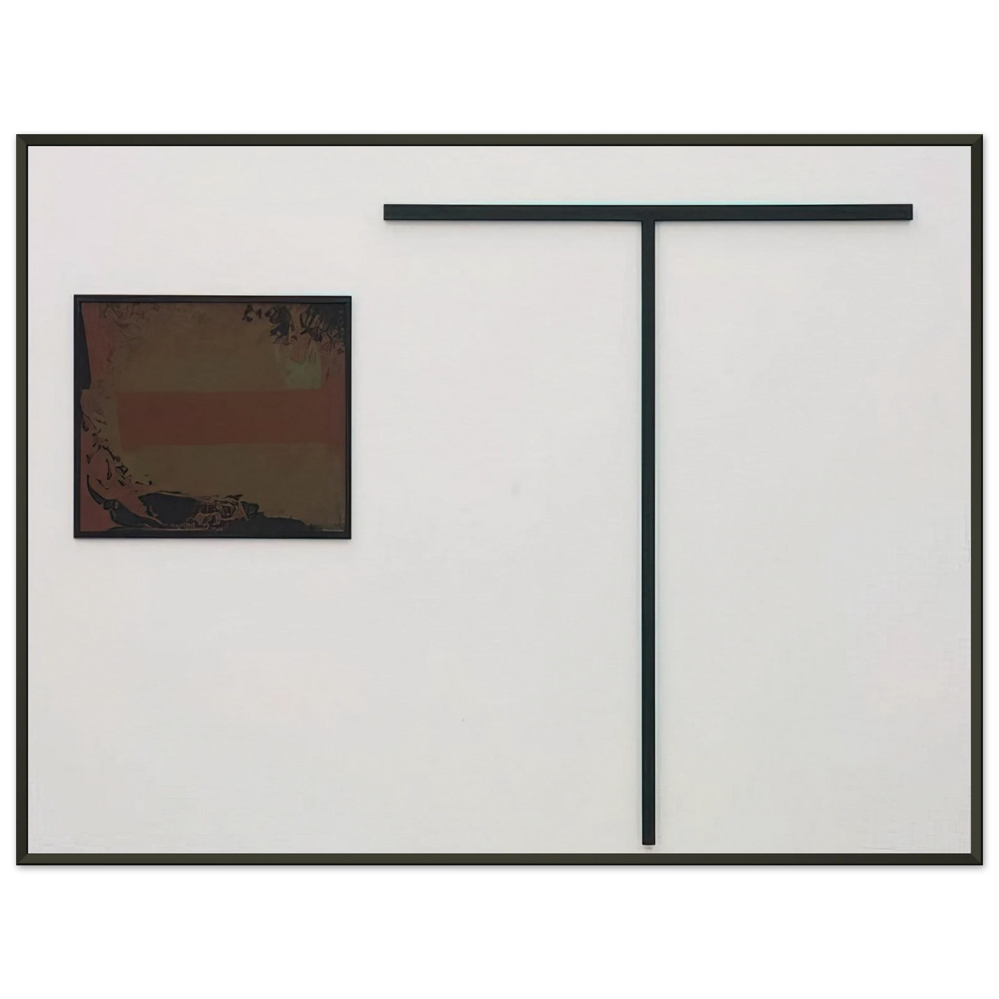 Blinky Palermo  UNTITLED T FORMIGES OBJEKT MIT GOUACHE 1972 Framed Art Print  - Aluminum Frame - 70x100 cm / 28x40 inches