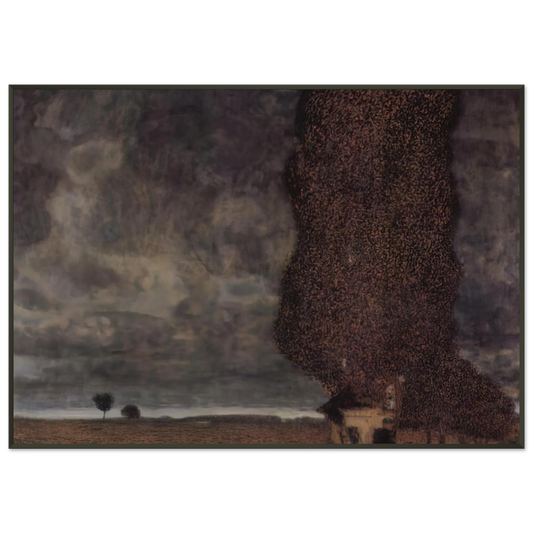 Gustav Klimt  THE BIG POPLAR II 1903 Framed Art Print  - Aluminum Frame - 21x29.7 cm / 8x12"