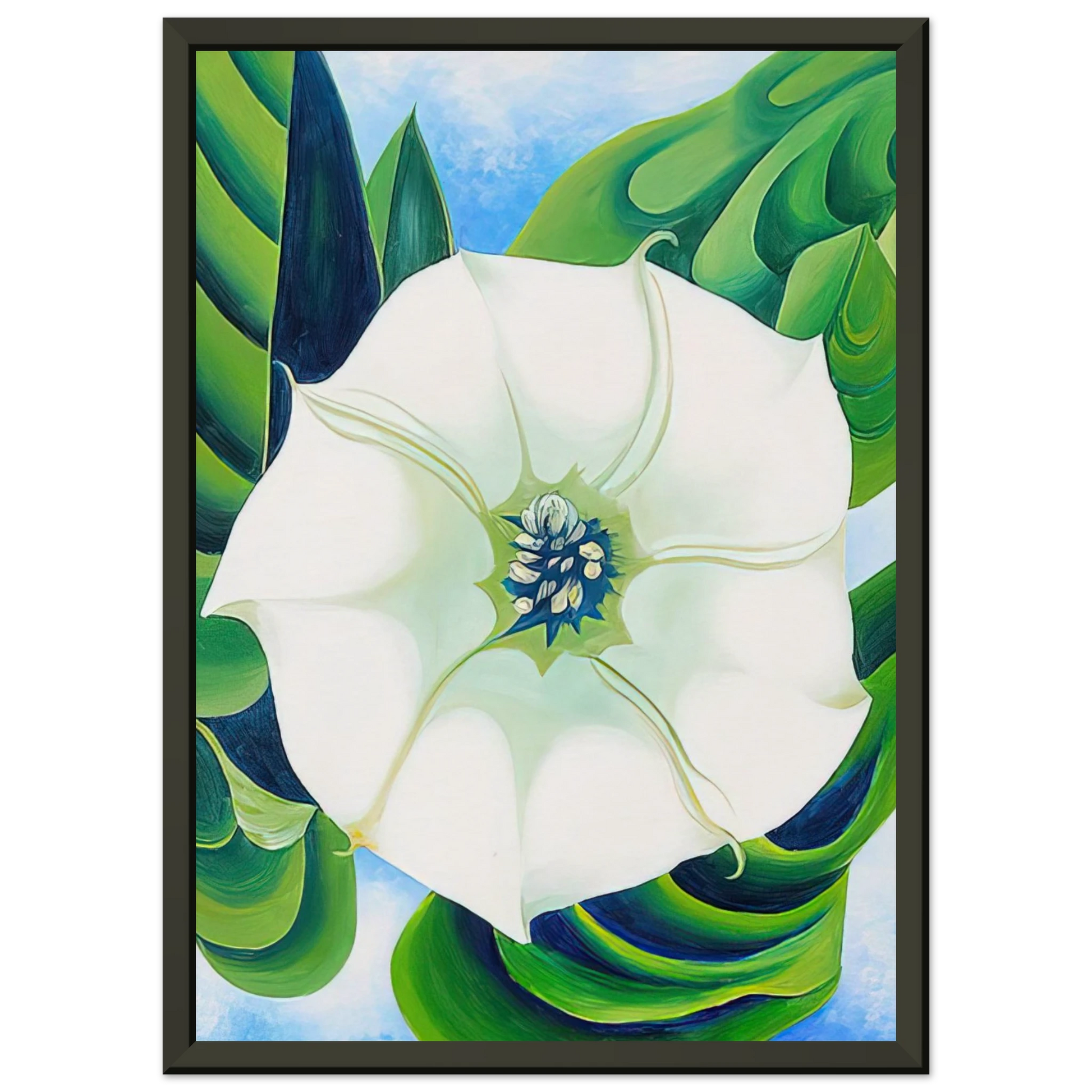 Georgia OKeeffe  Jimson Weed Framed Art Print  - Aluminum Frame - 70x100 cm / 28x40 inches
