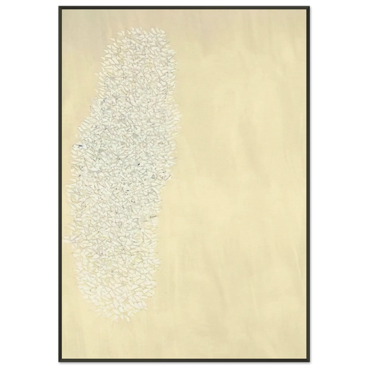 Robert Goodnough  Light Gray  Tan  1978 Framed Art Print  - Aluminum Frame - 21x29.7 cm / 8x12"