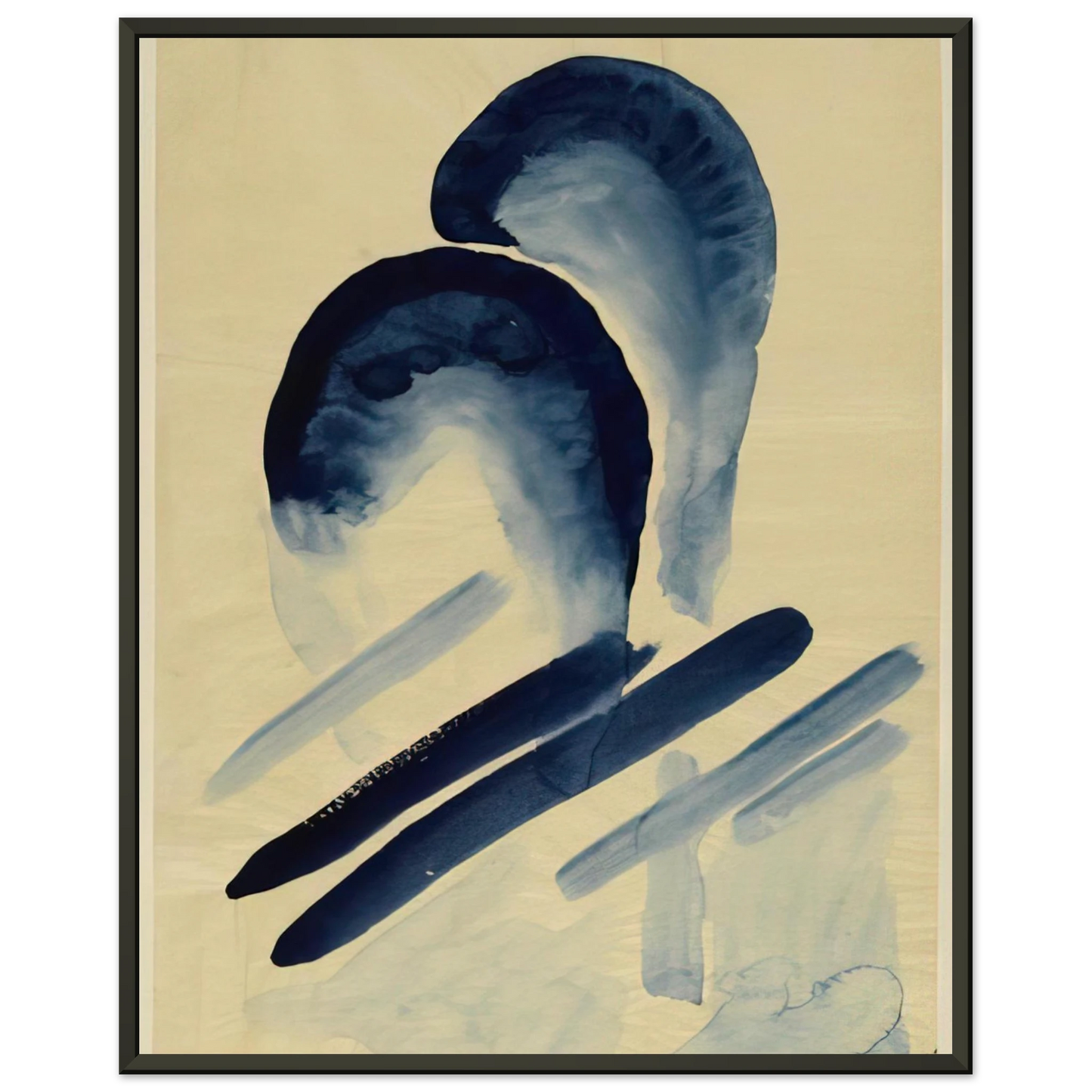 Georgia OKeeffe  Blue03 Framed Art Print  - Aluminum Frame - 40x50 cm / 16x20 inches