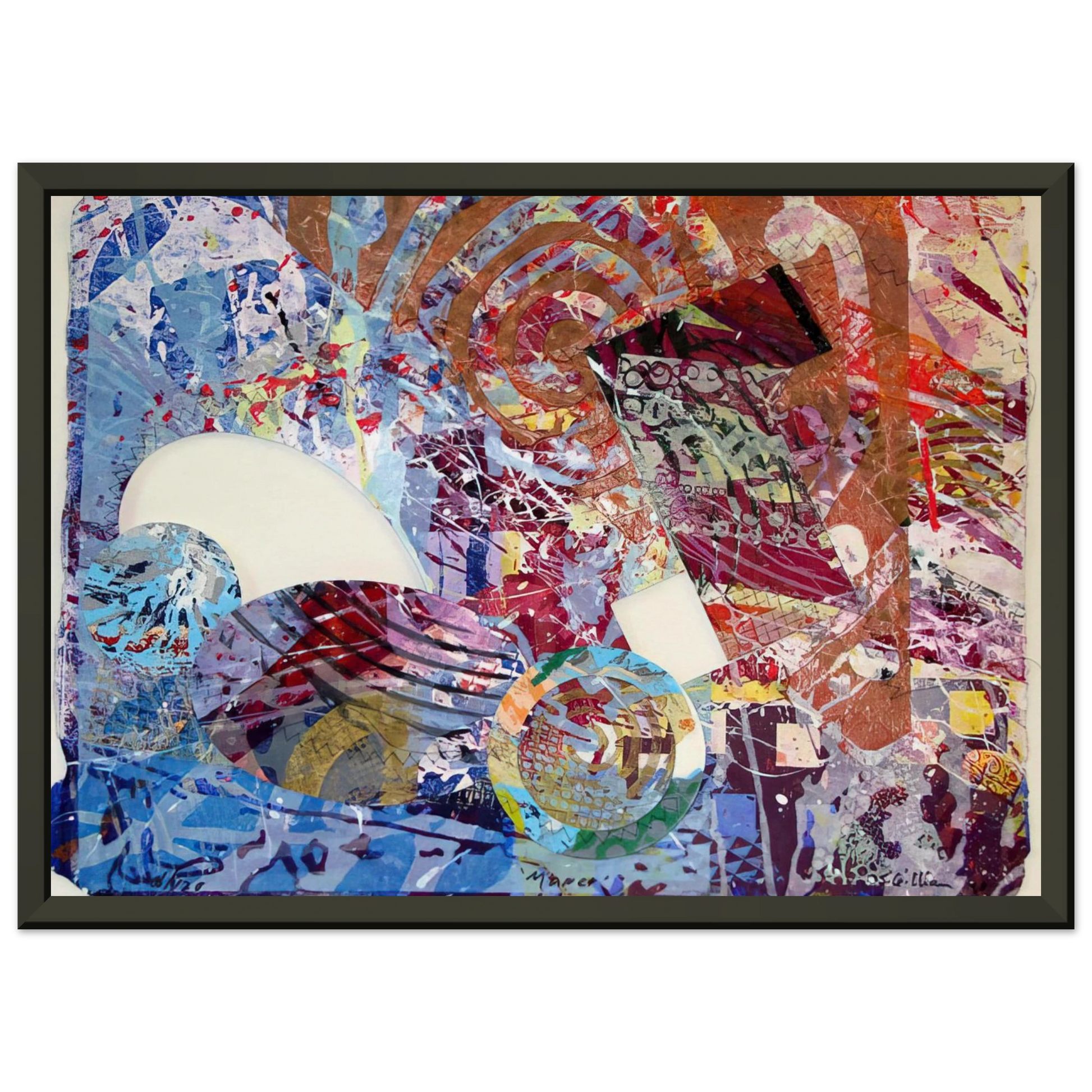 Sam Gilliam  Manet II Framed Art Print  - Aluminum Frame - 70x100 cm / 28x40 inches