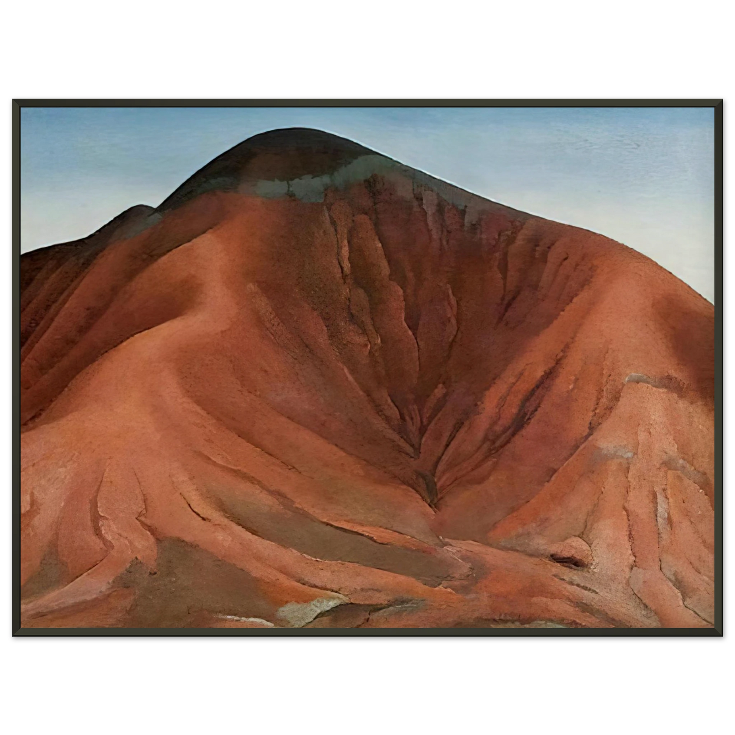 Georgia OKeeffe  Small Purple Hills Framed Art Print  - Aluminum Frame - 60x80 cm / 24x32 inches