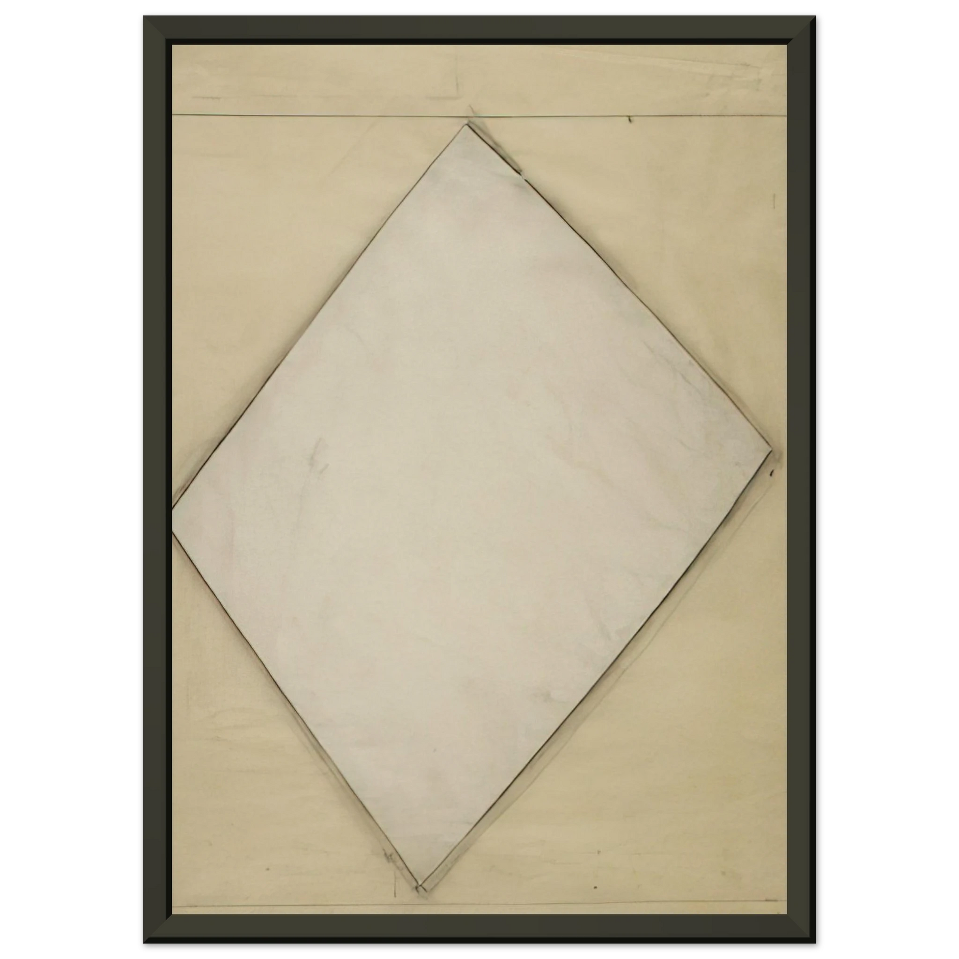 Ellsworth Kelly  Study for White Sculpture Framed Art Print  - Aluminum Frame - 40x50 cm / 16x20 inches