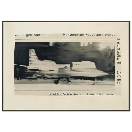 Gerhard Richter  SCHARZLER 1964 Framed Art Print  - Aluminum Frame - 21x29.7 cm / 8x12"