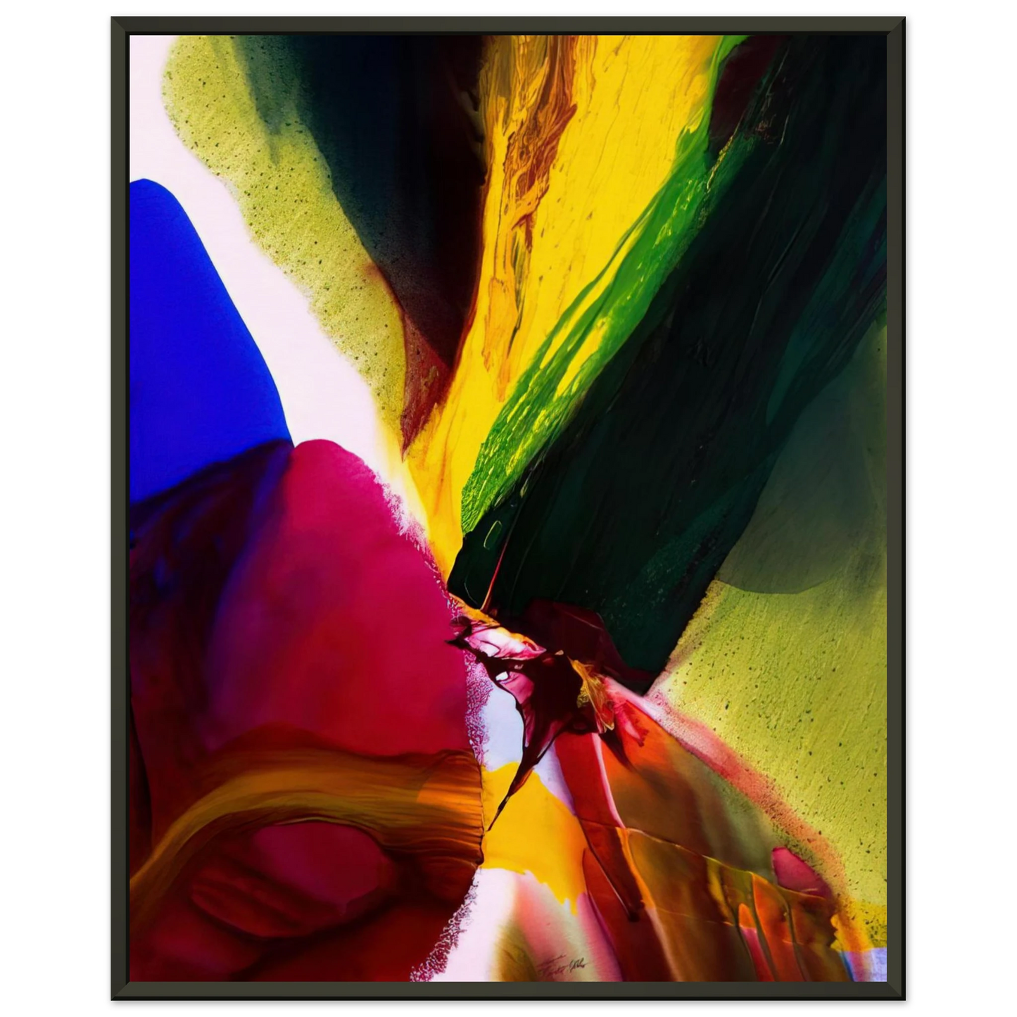 Paul Jenkins  Phenomena Phoenix Equinox  2006 Framed Art Print  - Aluminum Frame - 40x50 cm / 16x20 inches